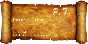 Patrik Tibor névjegykártya